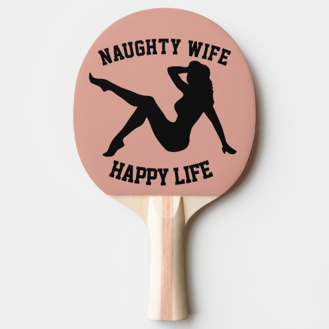 NAUGHTY WIFE ROSA Ping Pong Paddles Pingisracket (Framsidan)