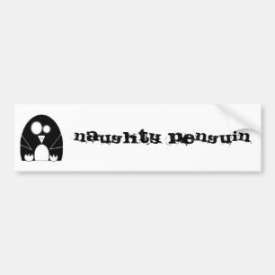 NAUGHTYPENGUIN stygg pingvin Bildekal