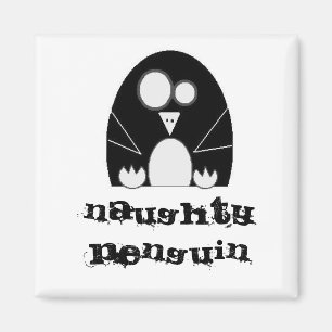 NAUGHTYPENGUIN stygg pingvin Magnet