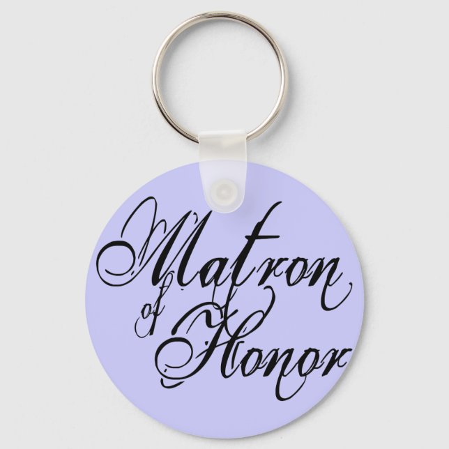 Naughy Grunge Script - Matron of Honor Black Nyckelring (Framsida)
