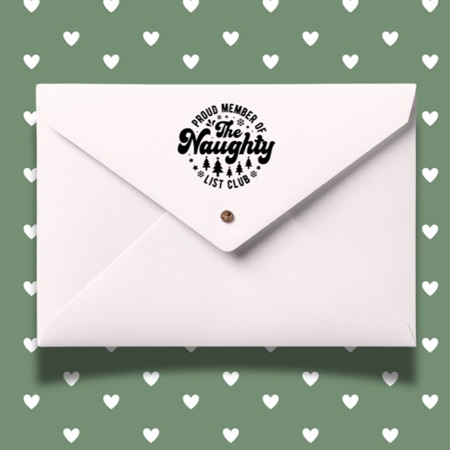 Naughy jul roligt tema självfärgande stämpel (Spread festive cheer and smiles with every stamp!)