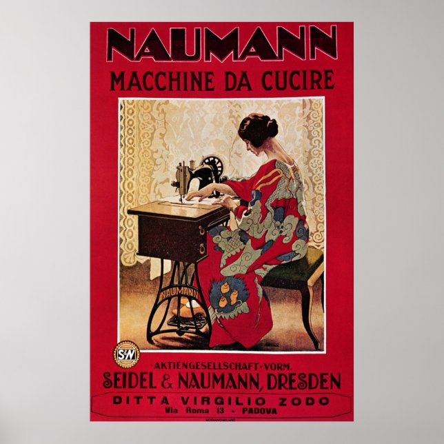 Naumann Macchine da Cucire Poster (Framsidan)