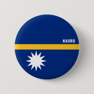 Nauru Flagga Charming Patriotic Button Knapp