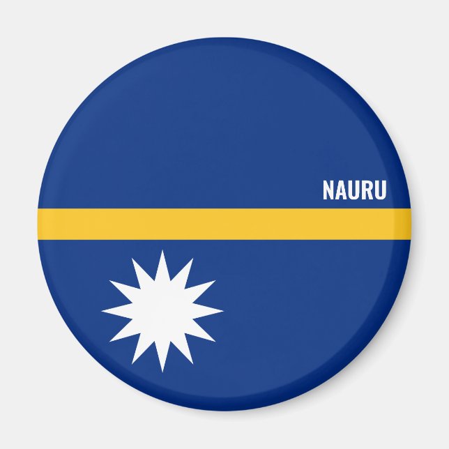 Nauru Flagga Charming Patriotic Magnet (Framsidan)