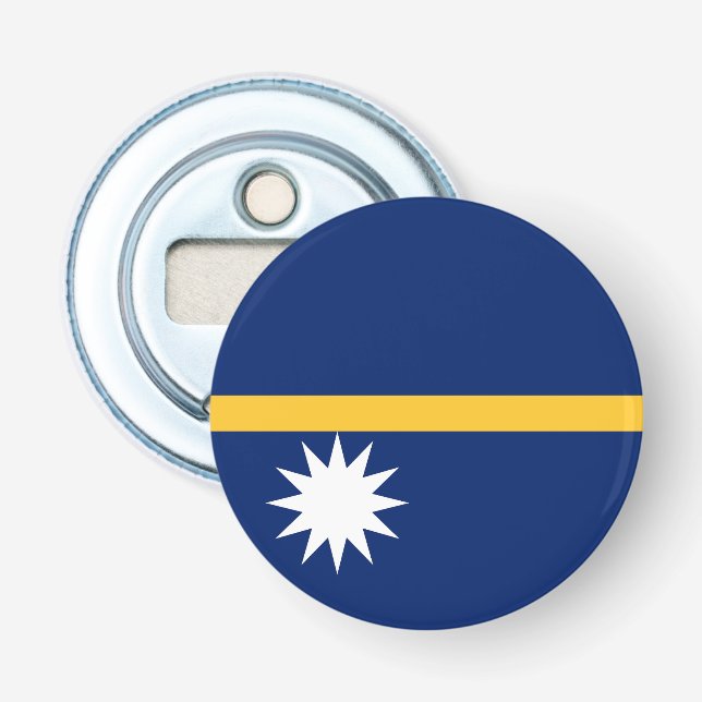 Nauru flagga flasköppnare (Framsidan)