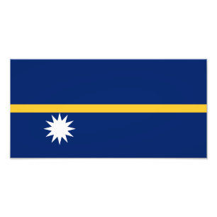Nauru flagga fototryck