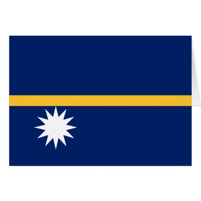 Nauru Flagga Hälsningskort (Framsidan Horizontal)