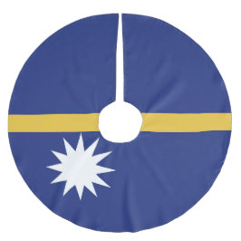 Nauru flagga julgransmatta borstad polyester