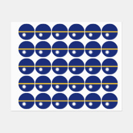 Nauru flagga klistermärke