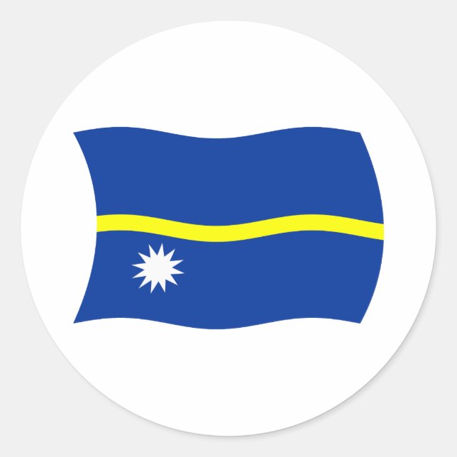 Nauru Flagga Klistermärke (Framsida)
