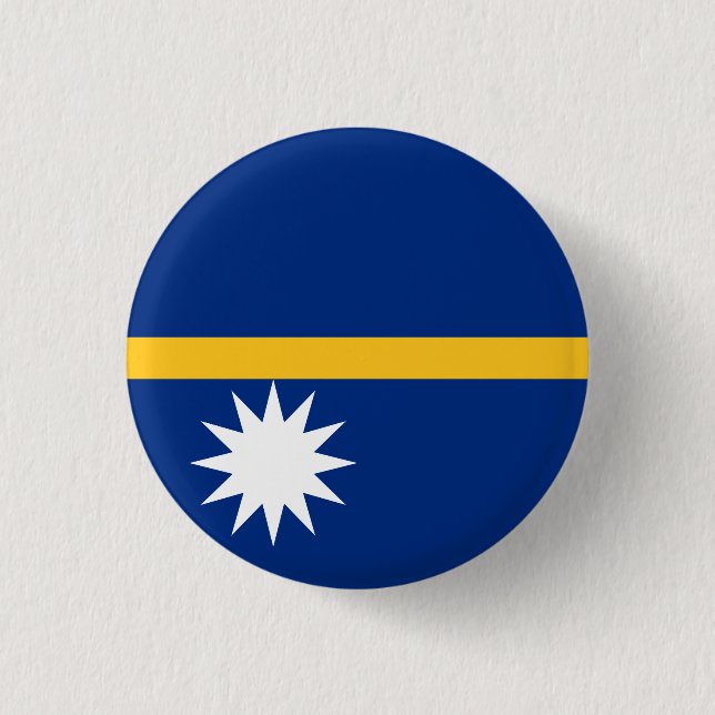 Nauru Flagga Knapp (Framsida)