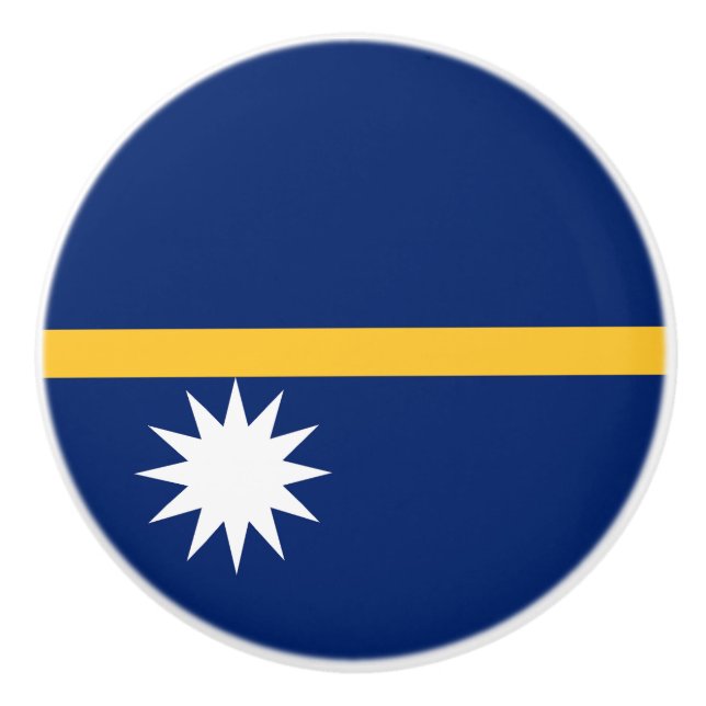Nauru Flagga Knopp (Framsidan)