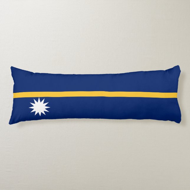 Nauru Flagga Kroppskudde (Framsidan)
