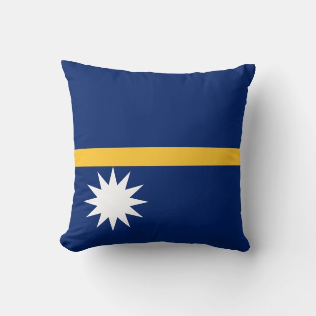 Nauru Flagga Kudde (Framsida)