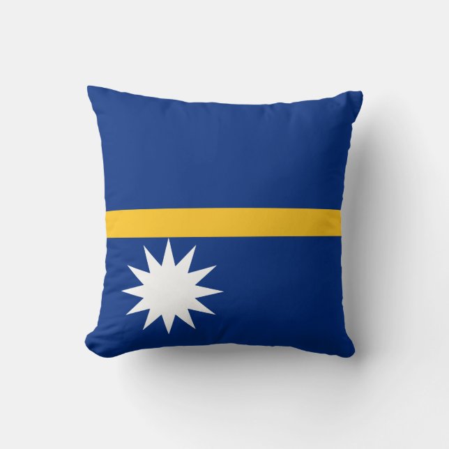 Nauru Flagga Kudde (Framsida)