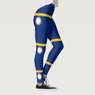 Nauru Flagga Leggings
