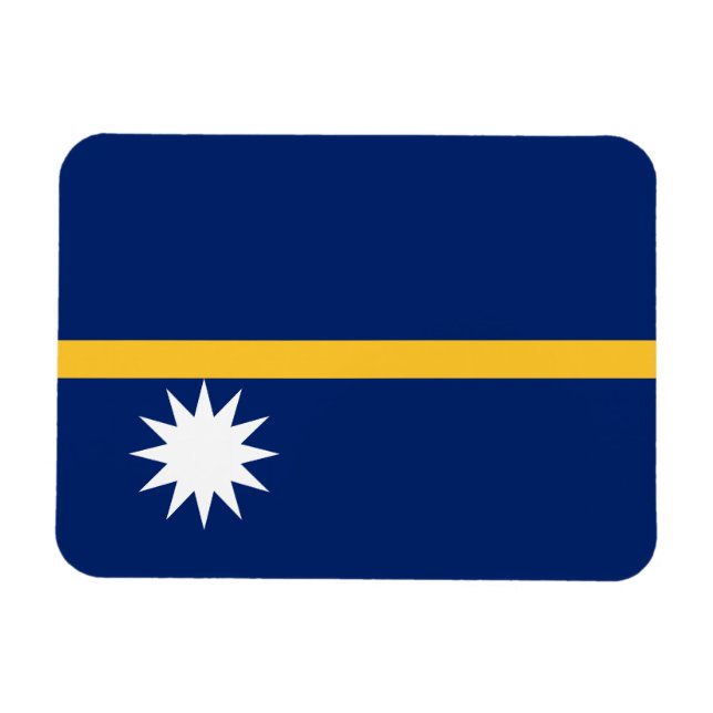 Nauru Flagga Magnet (Horisontell)