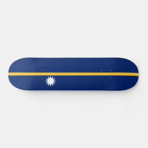 Nauru Flagga Mini Skateboard Bräda 18,5 Cm