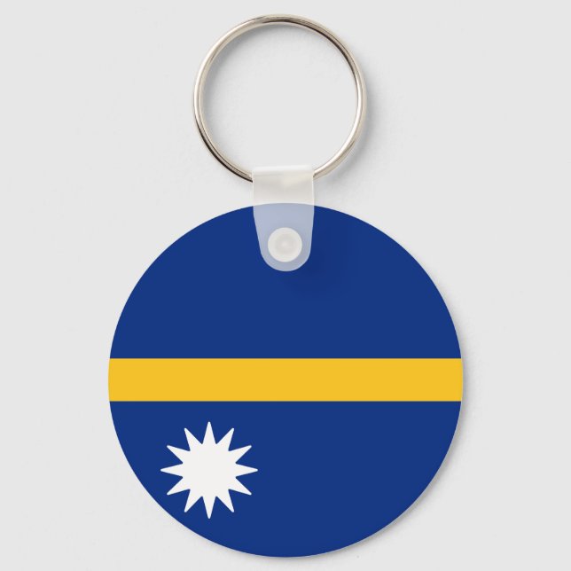 Nauru-flagga Nyckelring (Framsida)