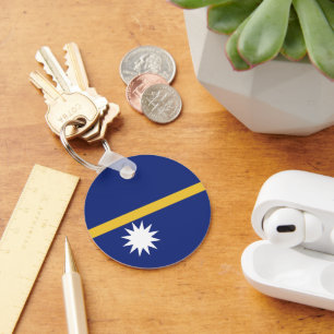 Nauru flagga nyckelring