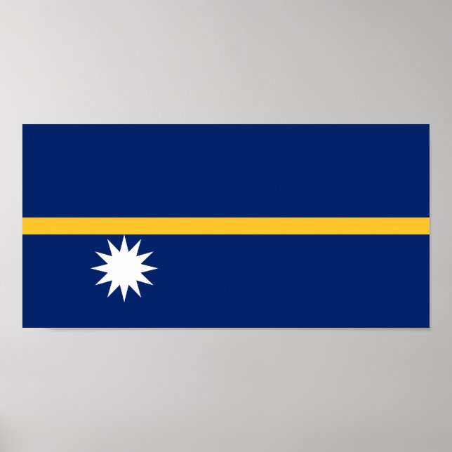 Nauru Flagga Poster (Framsidan)
