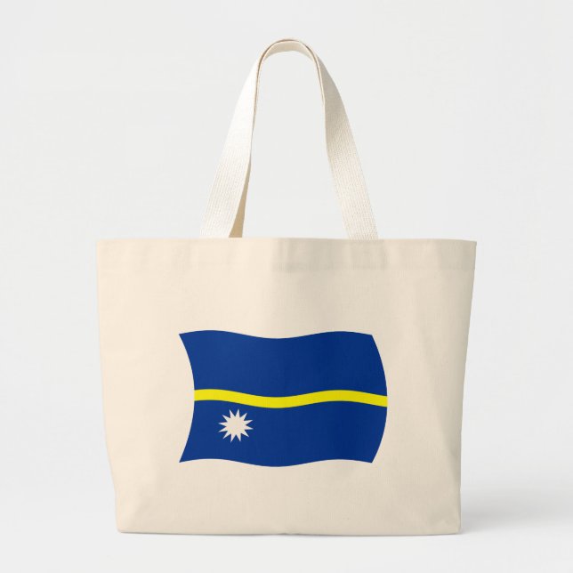 Nauru Flagga Shoppingväska Jumbo Tygkasse (Framsidan)