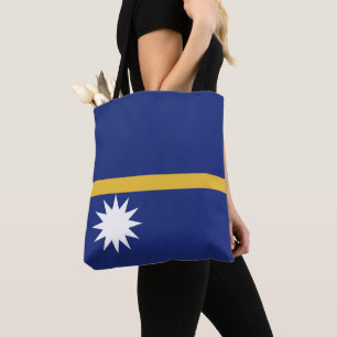 Nauru flagga tygkasse