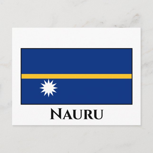 Nauru Flagga Vykort (Framsida)