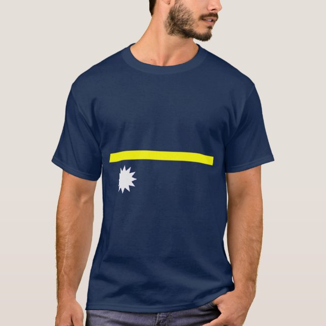 Nauru flaggaskjorta t-shirt (Framsida)