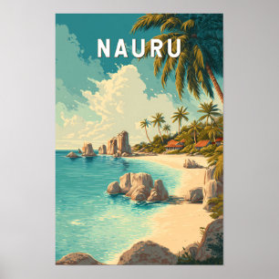 Nauru Illustration Resa Konst Vintage Poster