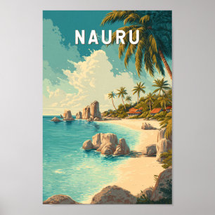Nauru Illustration Resa Konst Vintage Poster