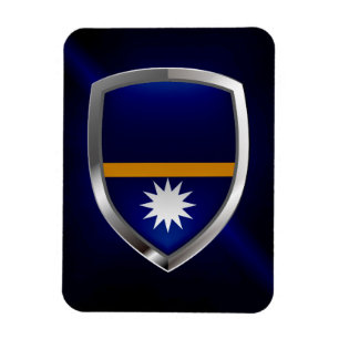 Nauru metallisk Emblem Magnet