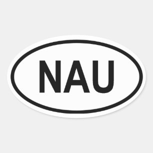 Nauru ’NAU’ Ovalt Klistermärke