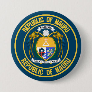 Nauru Round Emblem Knapp