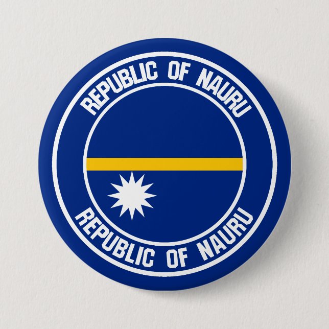 Nauru Round Emblem Knapp (Framsida)