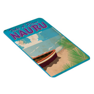 Nauru Vintage resor Poster Magnet