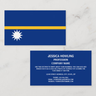 Nauruan Flagga, Nauru-Flagga Visitkort