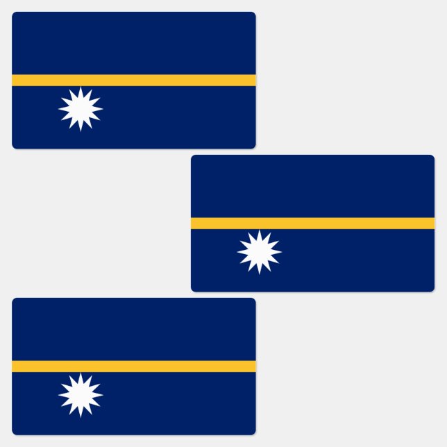 Naurus flagga klistermärke (Grupp)
