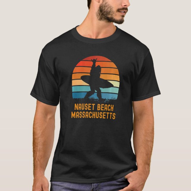 Nauset Beach Massachusetts Sasquatch Souvenir T Shirt (Framsida)