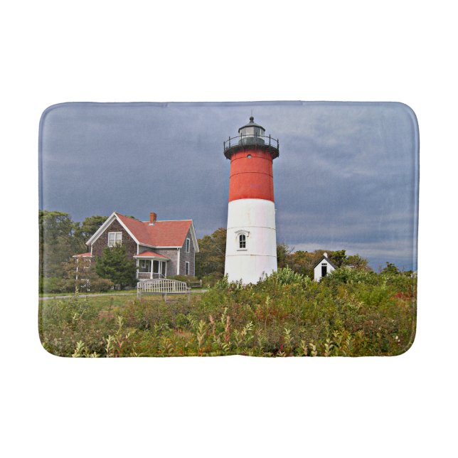 Nauset fyr, Cape Cod Massachusetts Bath Mat Badrumsmatta (Framsidan)