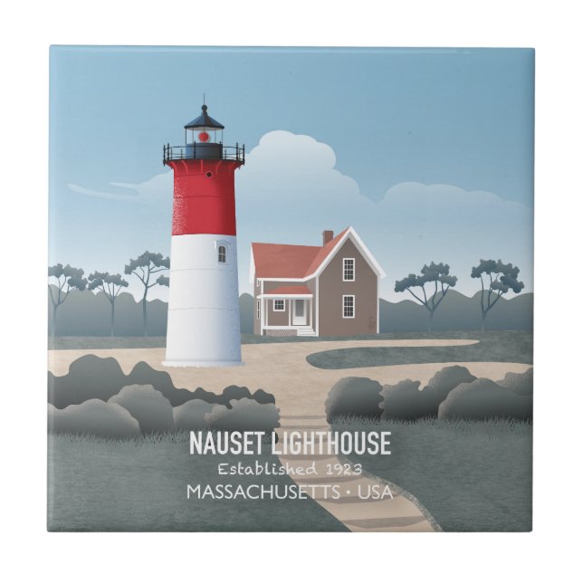 Nauset fyr kakelplatta (Framsidan)