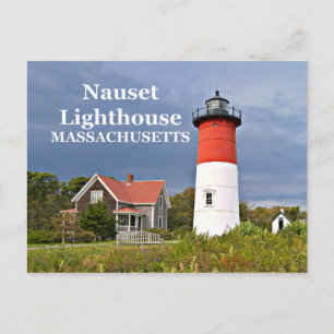 Nauset Light, Cape Cod, Massachusetts Postcard Vykort