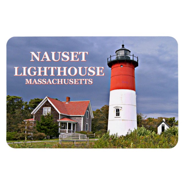 Nauset Lighthouse, Cape Cod Mass Flexi Magnet (Horisontell)
