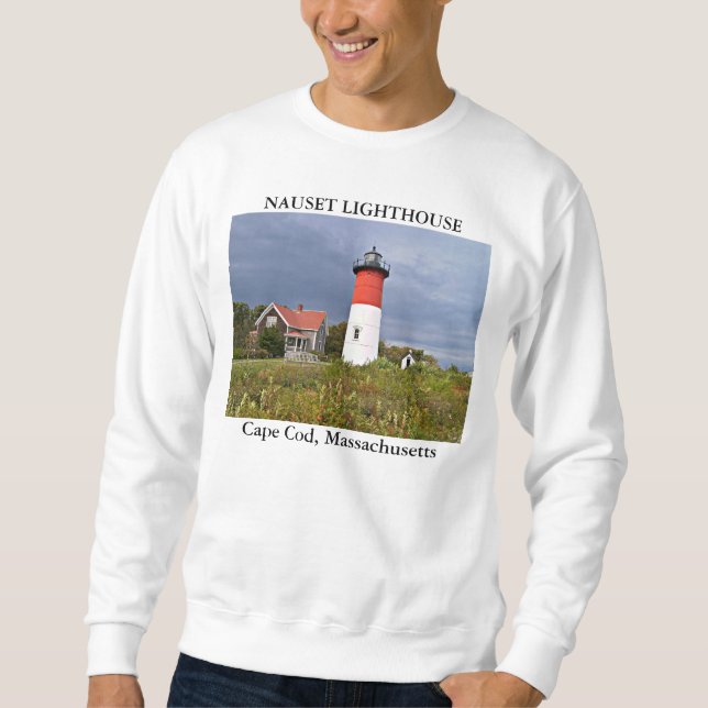 Nauset Lighthouse, Cape Cod Massachusetts Sweatshirt (Framsida)