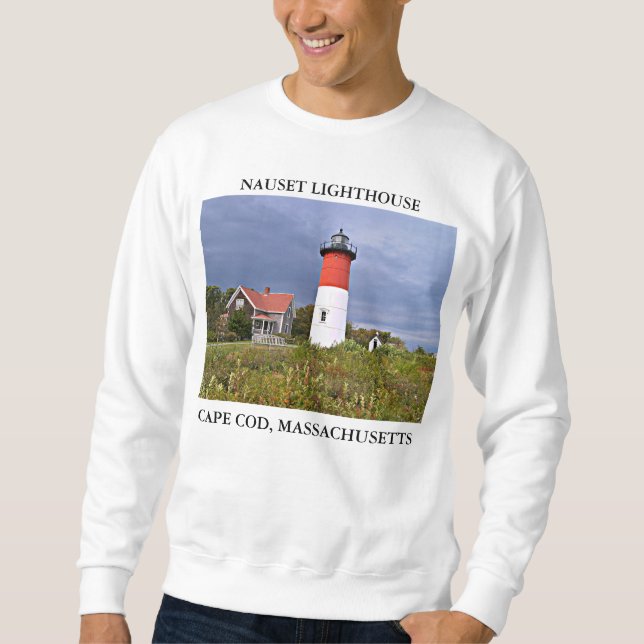 Nauset Lighthouse, Cape Cod Massachusetts Sweatshirt (Framsida)