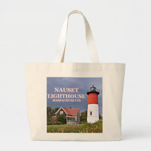 Nauset Lighthouse, Cape Cod Massachusetts Tote Bag Jumbo Tygkasse