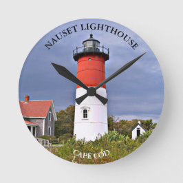 Nauset Lighthouse, Cape Cod MORSA Wall Clock Rund Klocka