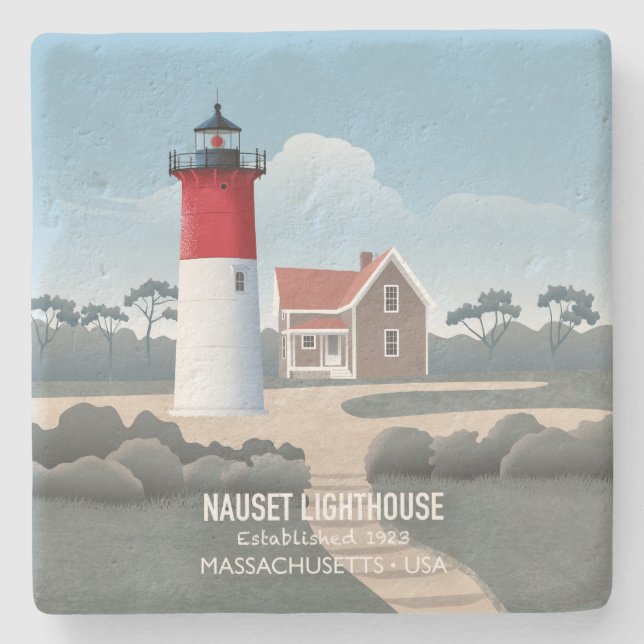 Nauset Lighthouse Stenunderlägg (Framsidan)