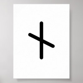 NAUTHIZ Nordisk Run (Nöd, Nödvändighet) | Elder Fu Poster