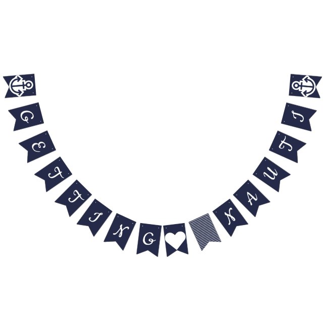Nauti Bachelorette Party Nautical Bunting Vimplar (Alla)